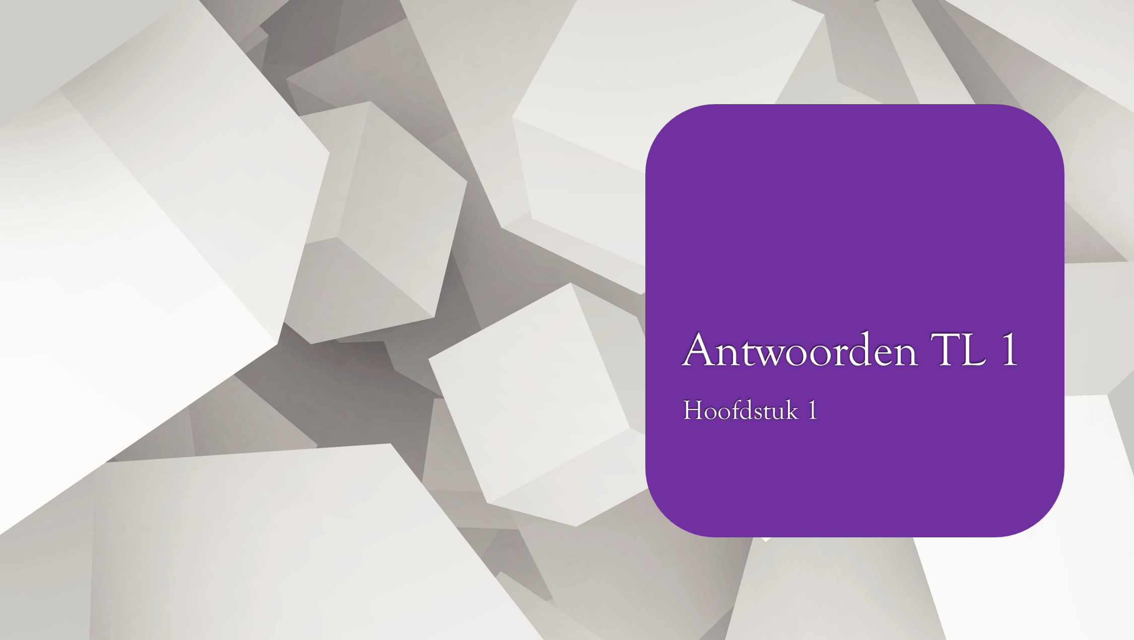 Antwoorden hfst 1