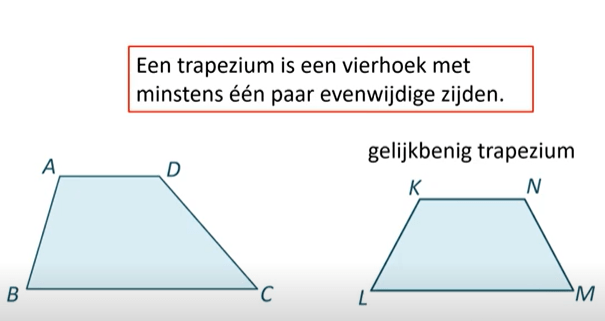 Eigenschappen trapezium