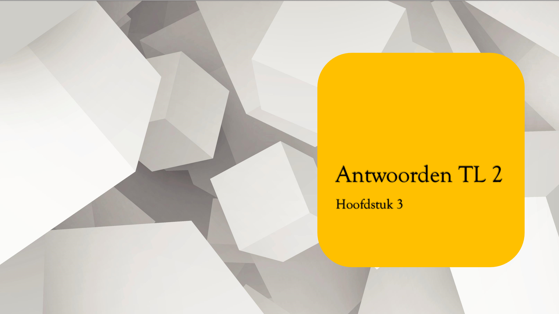Antwoorden hfst 3
