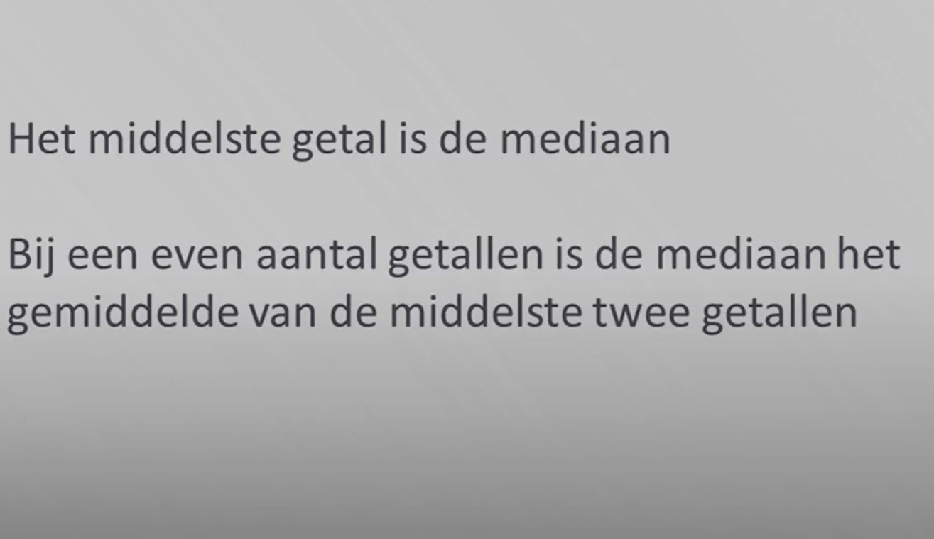 Mediaan berekenen