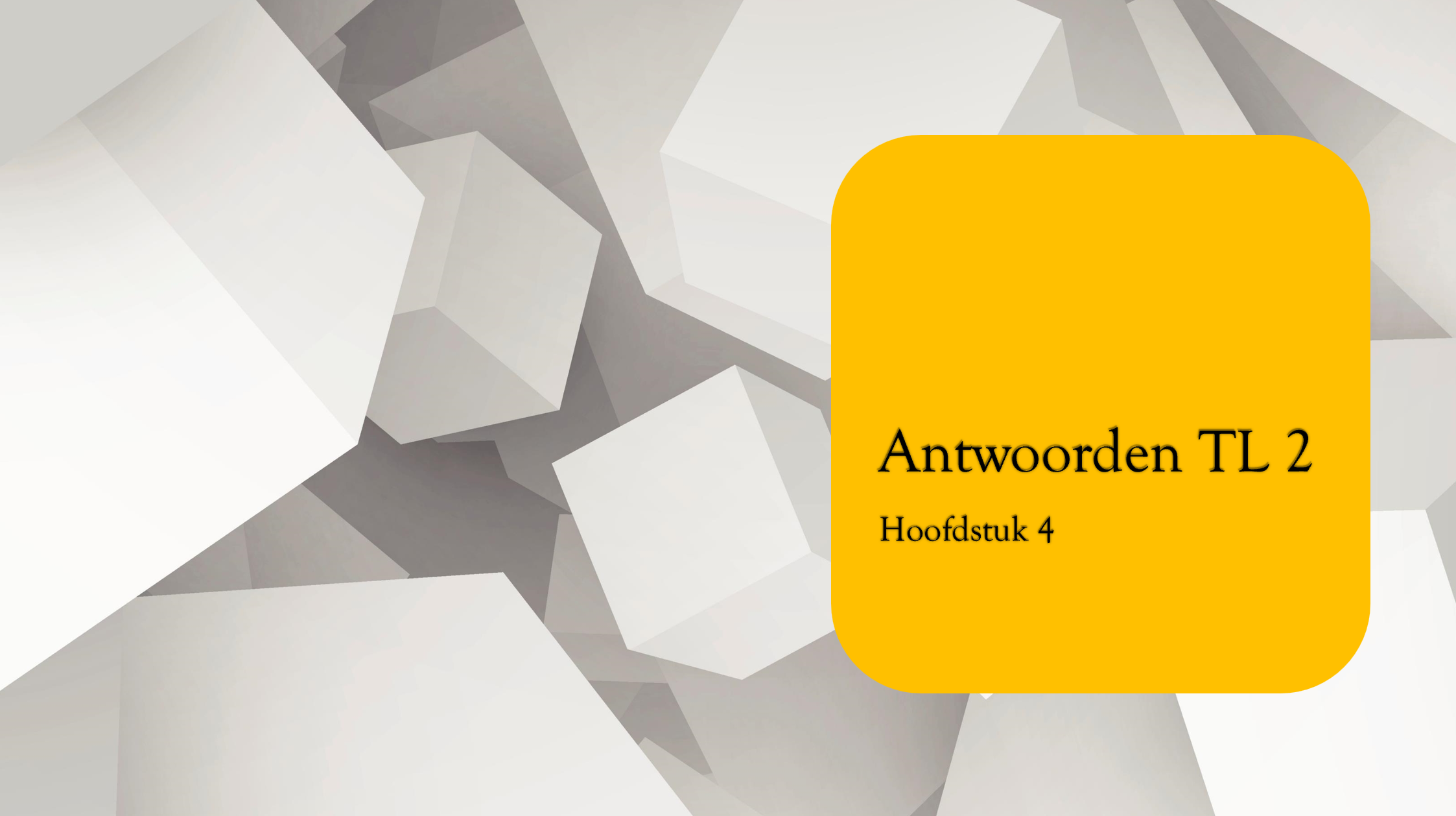 Antwoorden hfst 4