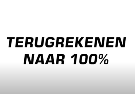Terugrekenen naar 100% - 2