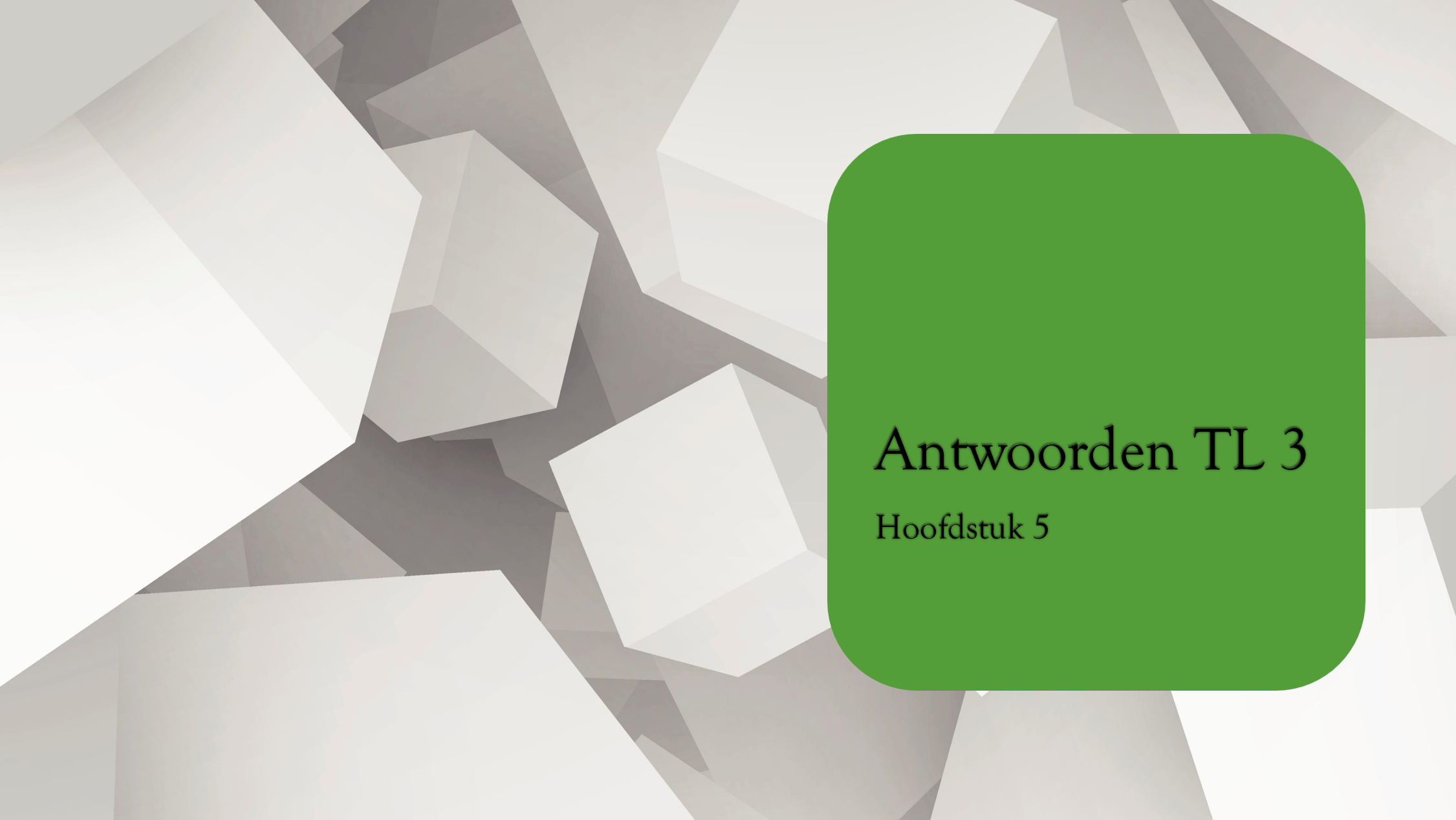 Antwoorden hfst 5
