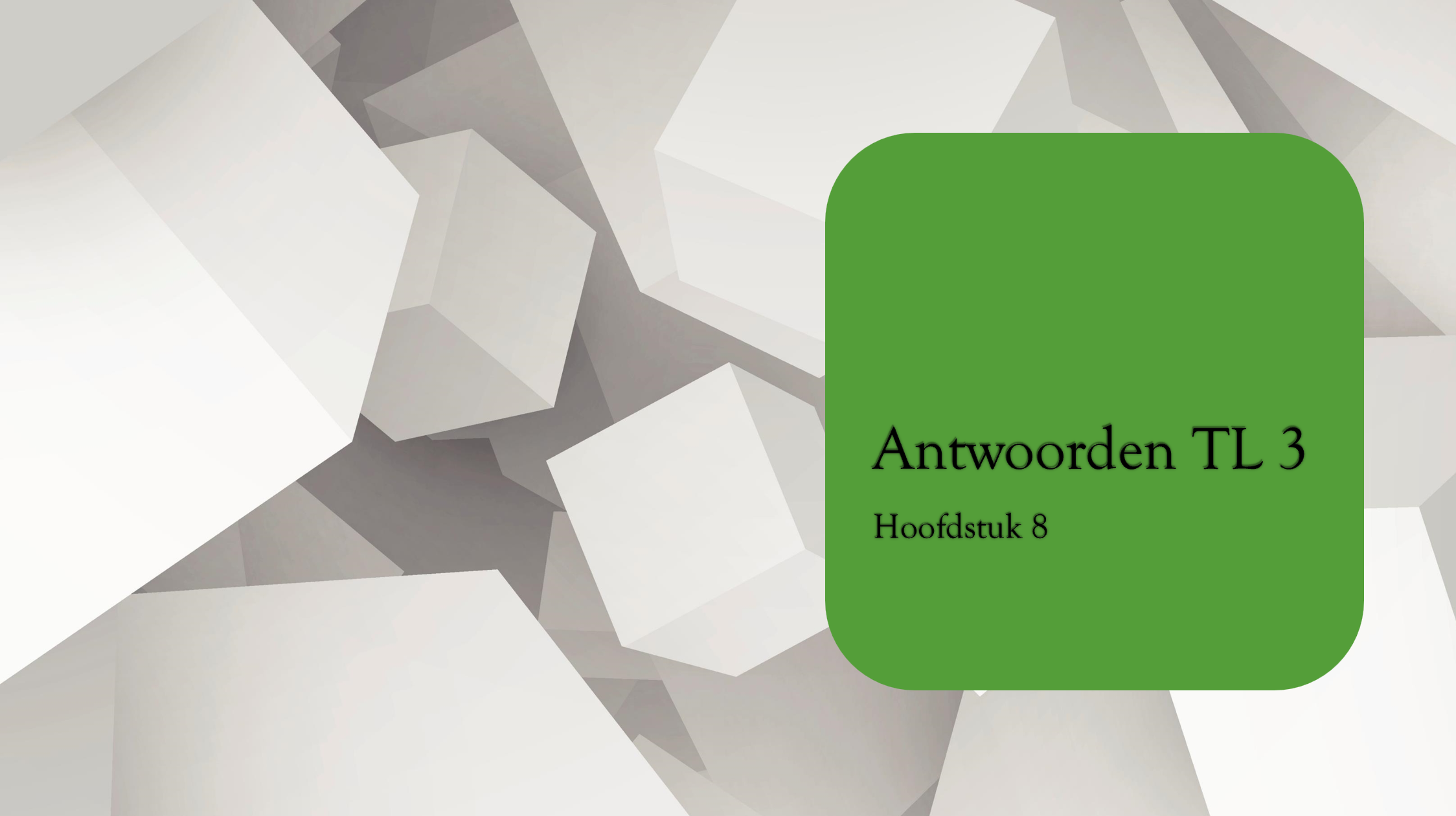 Antwoorden hfst 8