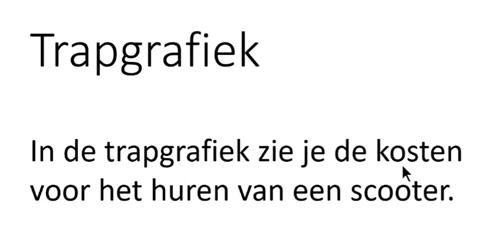 Wat is een trapgrafiek?