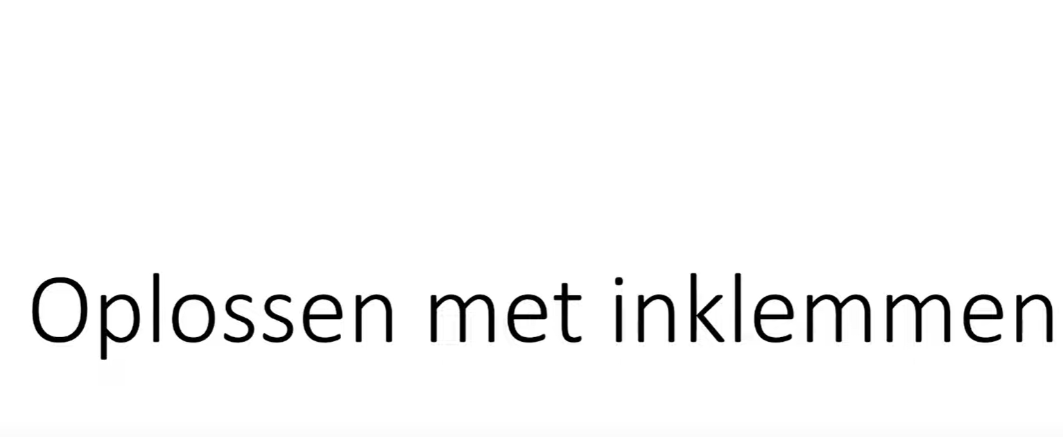 Vergelijkingen oplossen met inklemmen