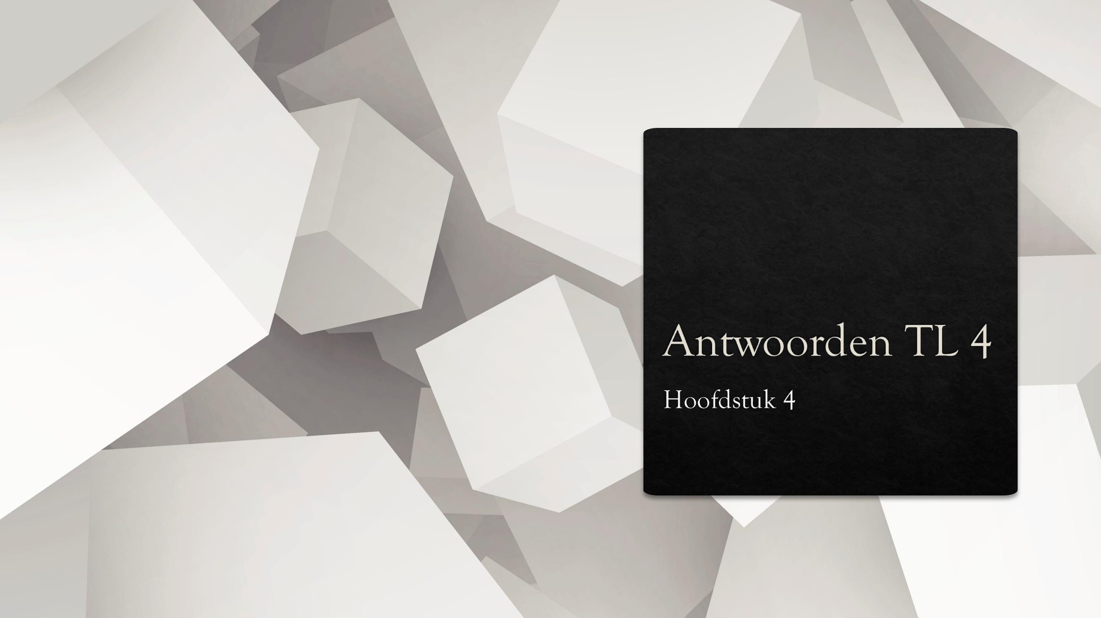 Antwoorden hfst 4