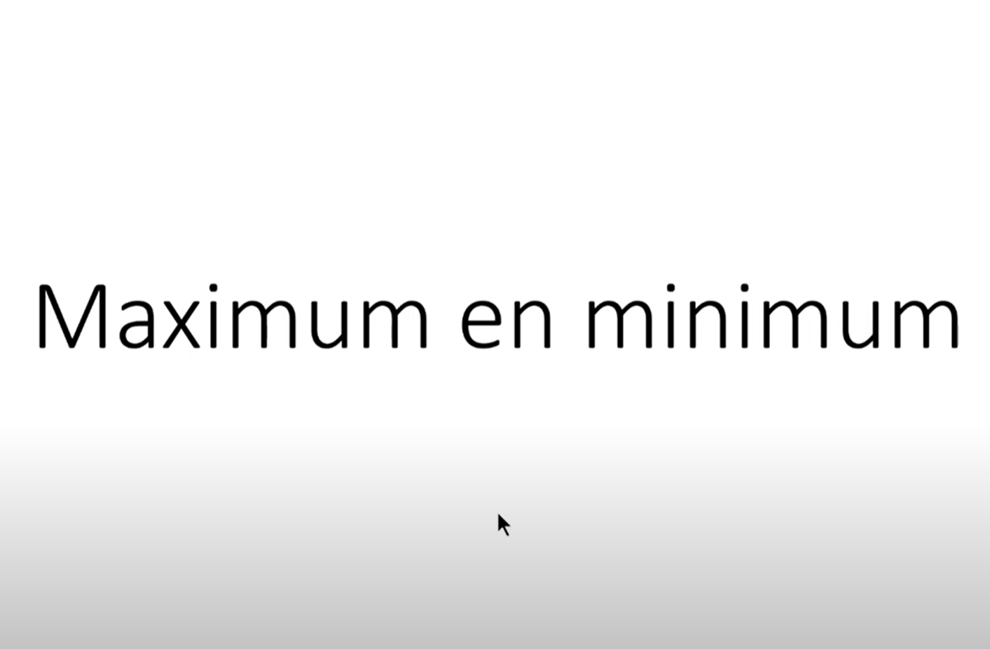 7 B - Maximum en minimum