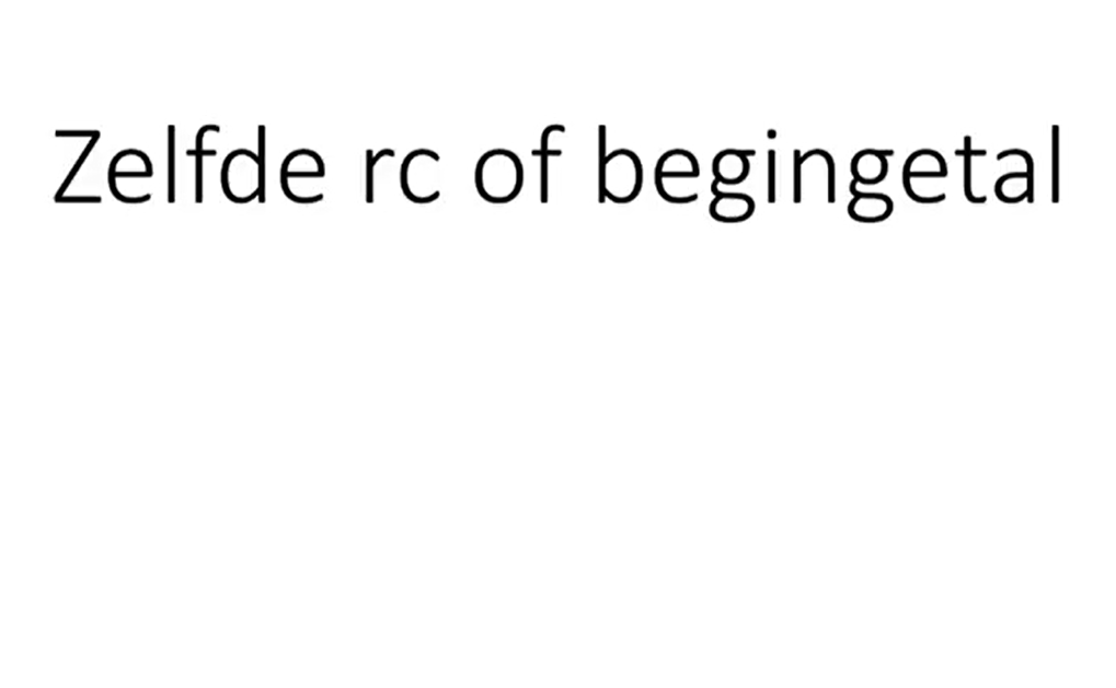 7 I - Zelfde richtingscoëfficiént of begingetal