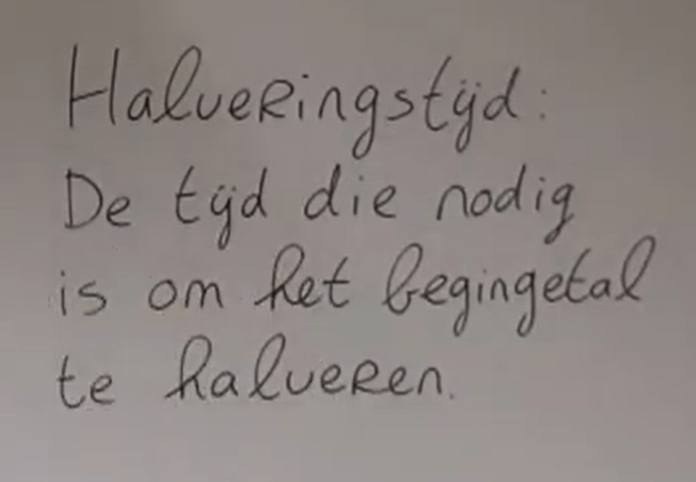 7 S 2 - Halveringstijd