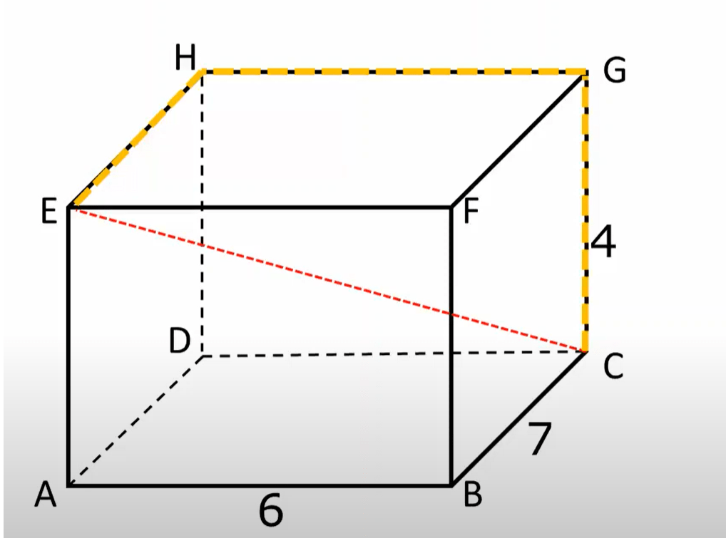 8 J - Lichaamsdiagonaal (verlengde stelling van Pythagoras)